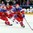 MOSCOW, RUSSIA - MAY 6: Russia's Vyacheslav Voinov #26 plays the puck while Pavel Datsyuk #13 and the Czech Republic's David Pastrnak #88 and Roman Cervenka #10 look on during preliminary round action at the 2016 IIHF Ice Hockey Championship. (Photo by Andre Ringuette/HHOF-IIHF Images)

